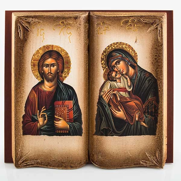 Χριστός και Παναγία, ανοιχτό βιβλίο 1