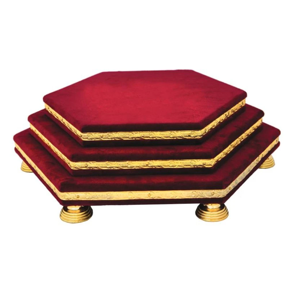 Βάση Αρτοφορίου Εξάγωνη ή Στρογγυλή Βελούδο(101-61V) 1