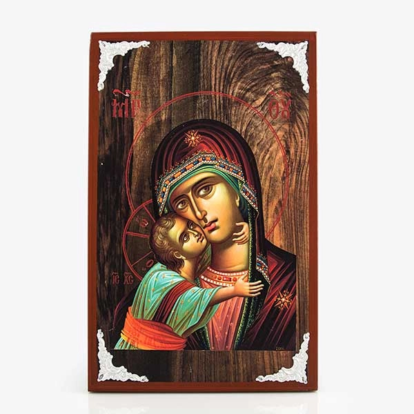 Παναγία Γλυκοφιλούσα με μεταλλικό πλαίσιο 1