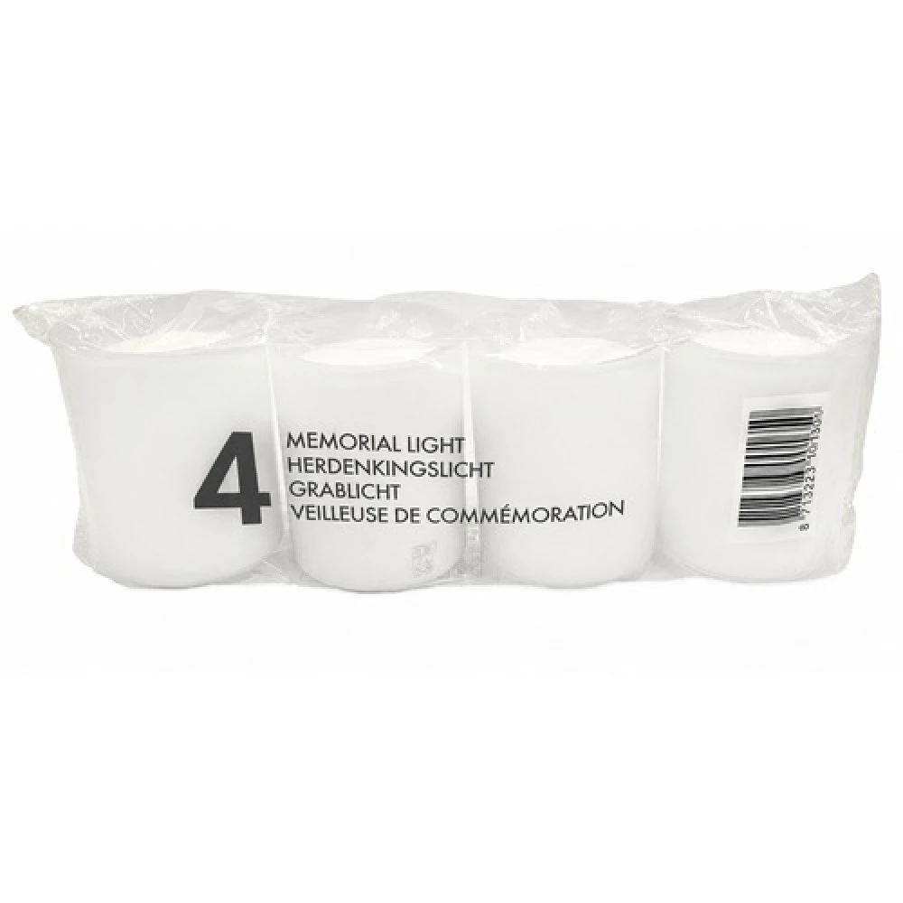 Bolsius Set of 4 Votive Candles 24h Burning Time – White 1