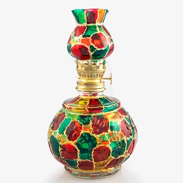 Red and green paraffin lamp 1