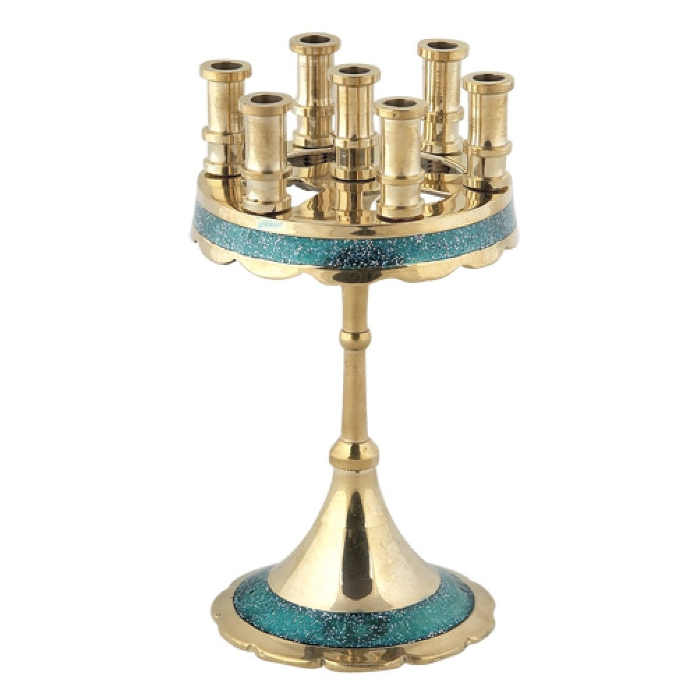 Bronze candlestick 4089 light blue 1
