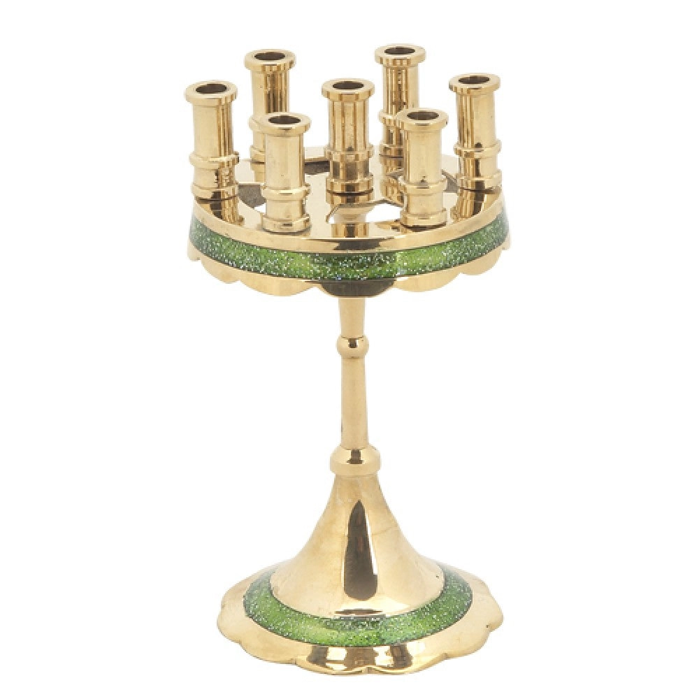 Μπρούτζινο κηροπήγιο πράσινο χρώμα 4089Β 1