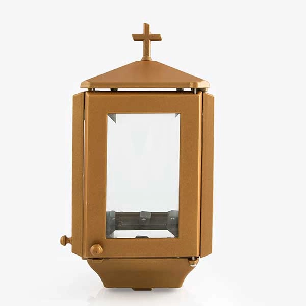 Καντήλι μνημείου από αλουμίνιο σε χρώμα μάτ μπρονζέ 1