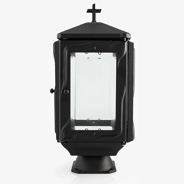 Καντήλι μνημείου από αλουμίνιο σε χρώμα μαύρο 1