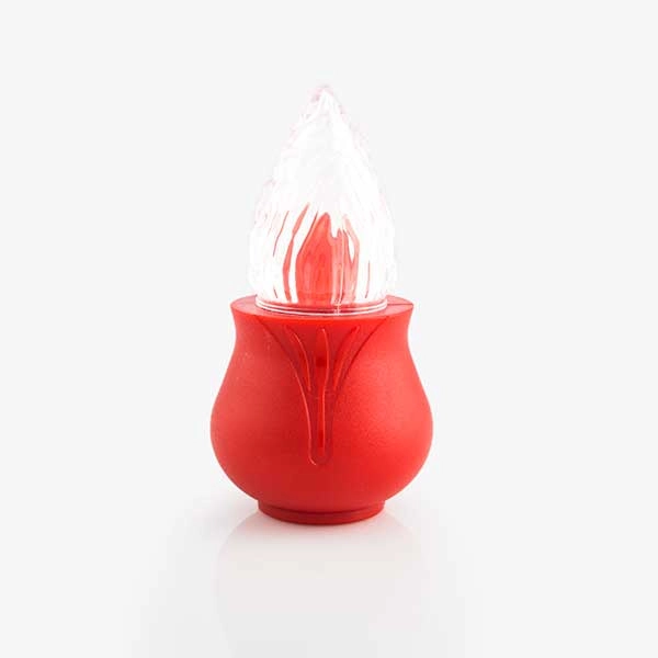 Ηλεκτρονικό καντήλι μπαταρίας, οβάλ, κόκκινο 1