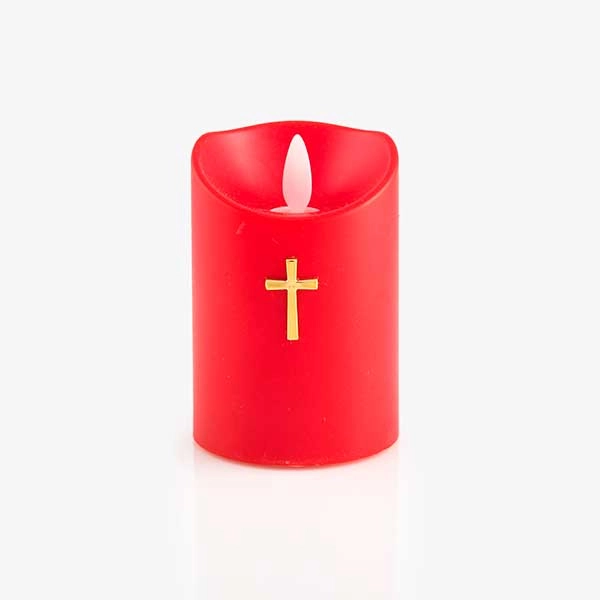 Ηλεκτρονικό καντήλι μπαταρίας, φλόγα, κόκκινο 1