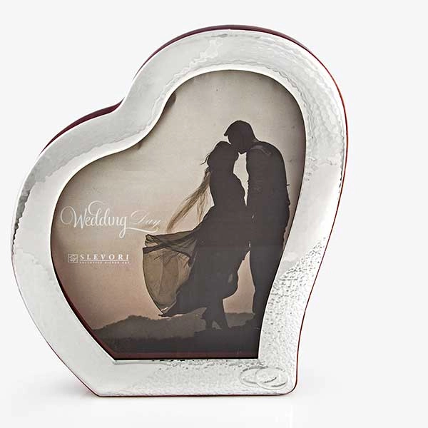 Silver wedding crown case, photo frame, heart 1