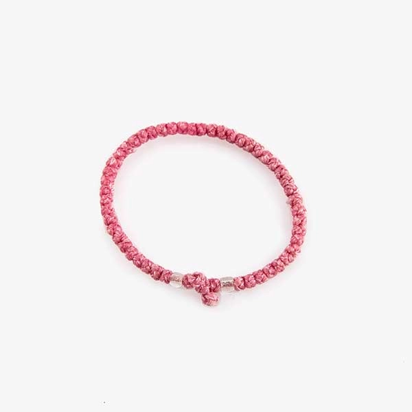 Ροζ Κομποσκοίνι με Λευκή Χάντρα 1